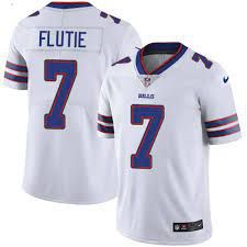 Men Buffalo Bills #7 Doug Flutie Nike White Game Retired Player NFL Jersey